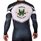 Heights Martial Arts Academy Rash Guards Black/White #8242 A