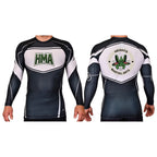 Heights Martial Arts Academy Rash Guards Black/White #8242 A