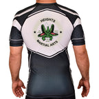 Heights Martial Arts Academy Rash Guards Black/White #8242 A