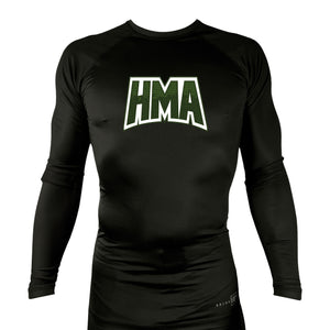 Heights Martial Arts All Black Rash Guards Long Sleeves #8242 A