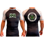 Heights Martial Arts All Black Ranked Short Sleeve Rash Guards #8242 A