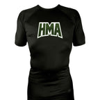 Heights Martial Arts All Black Rash Guards Short Sleeves #8242 A