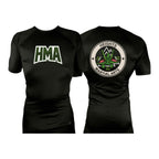Heights Martial Arts All Black Rash Guards Short Sleeves #8242 A