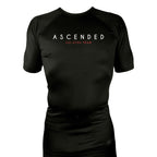 Ascended Jiu Jitsu All Black Rash Guards Short Sleeves #8243 A