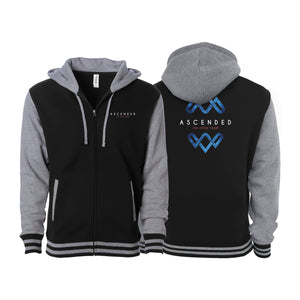 Ascended Jiu Jitsu Varsity Zip-Up Hoodies #8243 B