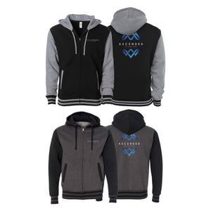 Ascended Jiu Jitsu Varsity Zip-Up Hoodies #8243 B