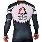 Peerless Jiu Jitsu Academy Rash Guards Black/White #8244 A