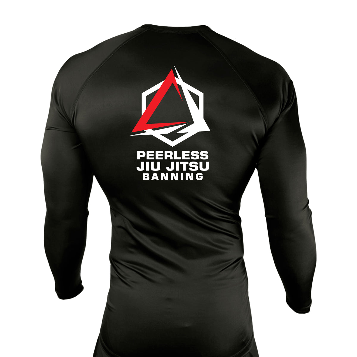 Peerless Jiu Jitsu All Black Rash Guards Long Sleeves #8244 A