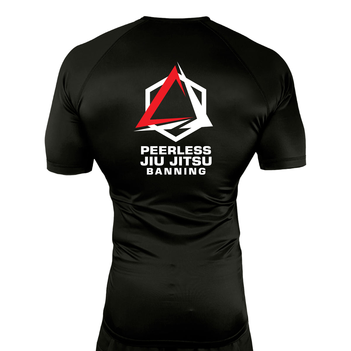 Peerless Jiu Jitsu All Black Rash Guards Short Sleeves #8244 A