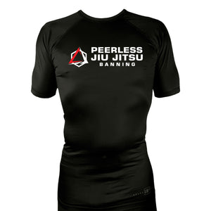 Peerless Jiu Jitsu All Black Rash Guards Short Sleeves #8244 A