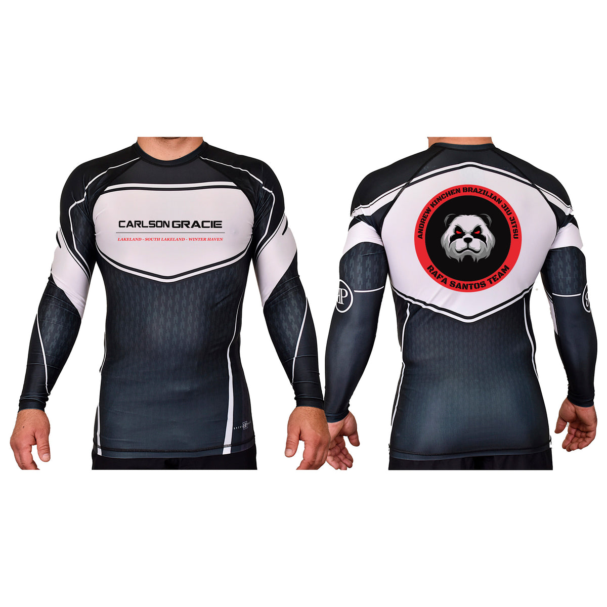 CG Winter Haven Academy Rash Guards Black/White #8245 B