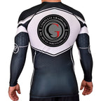 Complete Grappling Academy Rash Guards Black/White #8246 A