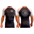 Complete Grappling All Black Ranked Short Sleeve Rash Guards #8246 A