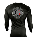 Complete Grappling All Black Rash Guards Long Sleeves #8246 A