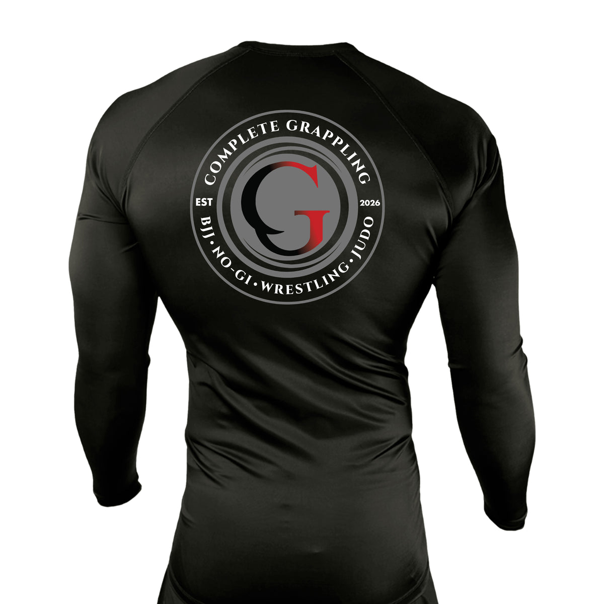 Complete Grappling All Black Rash Guards Long Sleeves #8246 A