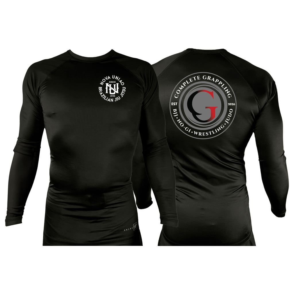 Complete Grappling All Black Rash Guards Long Sleeves #8246 A