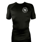 Complete Grappling All Black Rash Guards Short Sleeves #8246 A