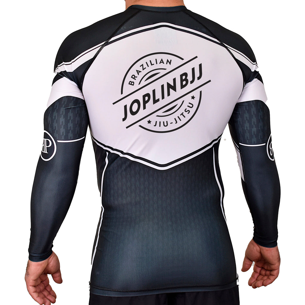 Joplin BJJ Academy Rash Guards Black/White #8247 A