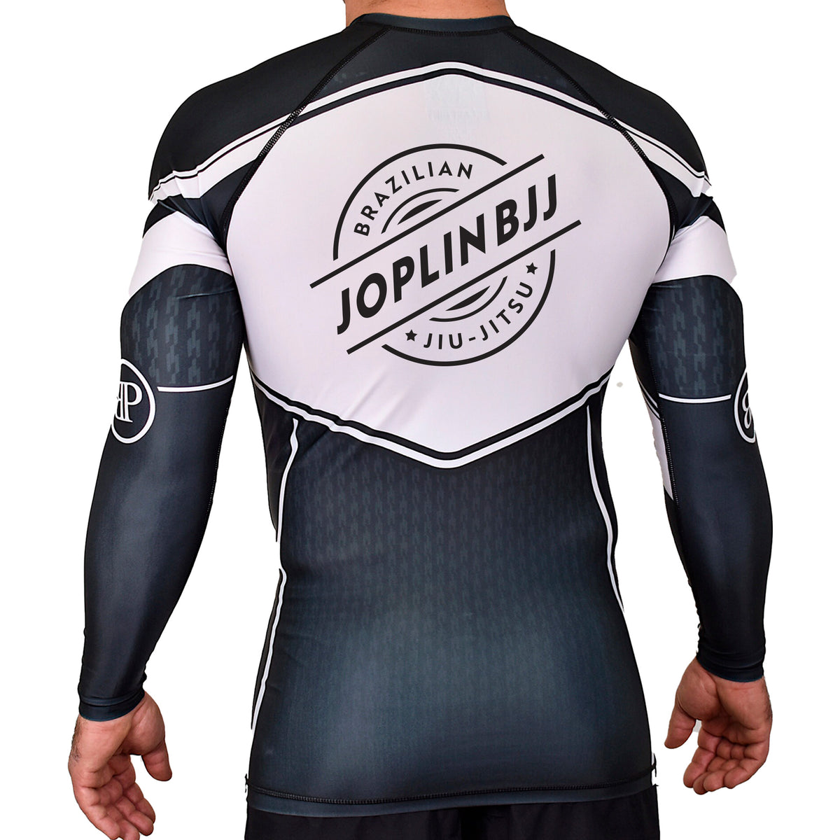 Joplin BJJ Academy Rash Guards Black/White #8247 A