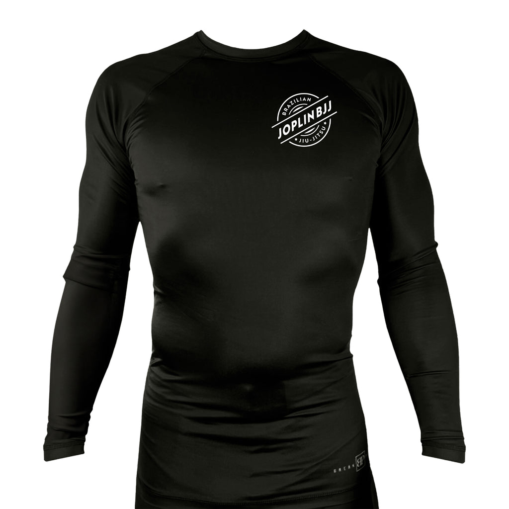 Joplin BJJ All Black Rash Guards Long Sleeves #8247 A