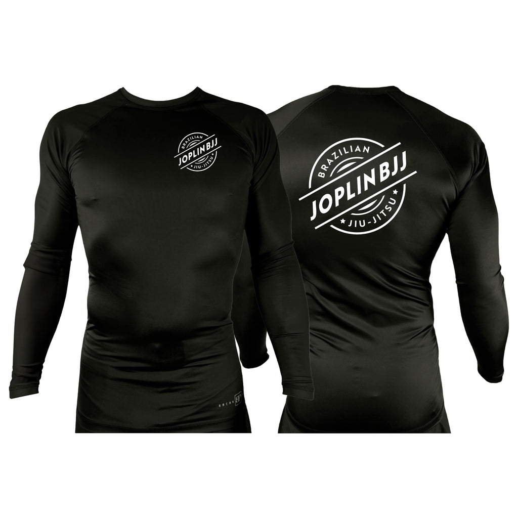Joplin BJJ All Black Rash Guards Long Sleeves #8247 A