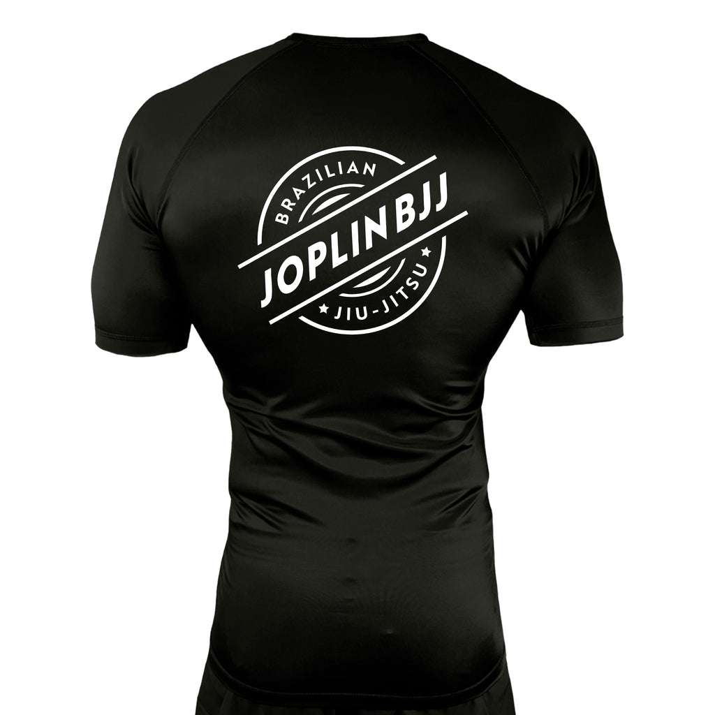 Joplin BJJ All Black Rash Guards Short Sleeves #8247 A