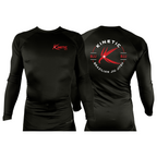 Kinetic BJJ All Black Rash Guards Long Sleeves #8248 A