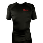 Kinetic BJJ All Black Rash Guards Short Sleeves #8248 A