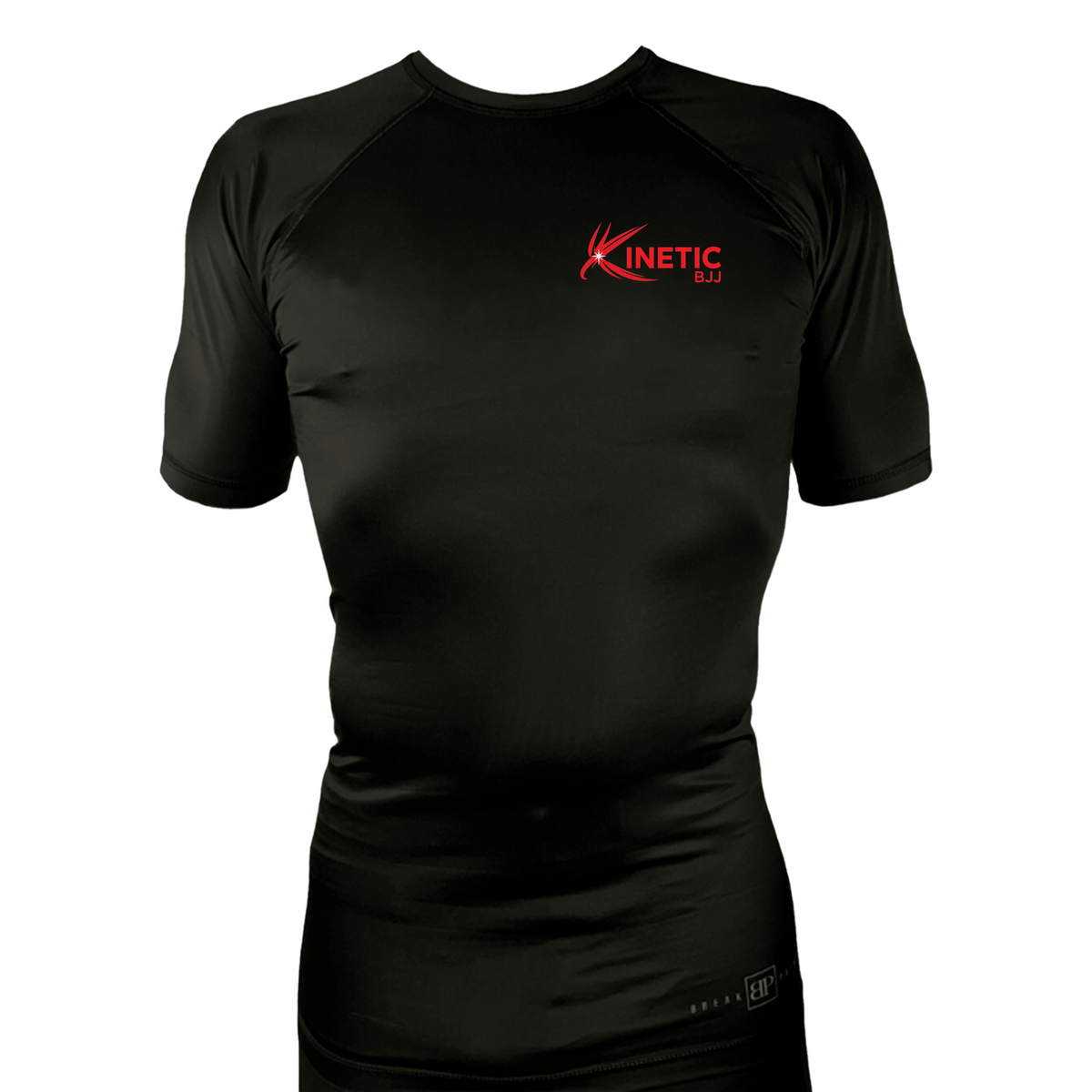 Kinetic BJJ All Black Rash Guards Short Sleeves #8248 A