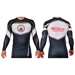 Valhalla Martial Arts Academy Rash Guards Black/White #8249 A