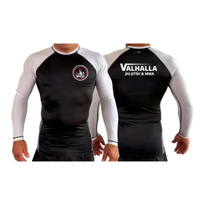 Valhalla Martial Arts All Black Ranked Long Sleeve Rash Guards #8249 A