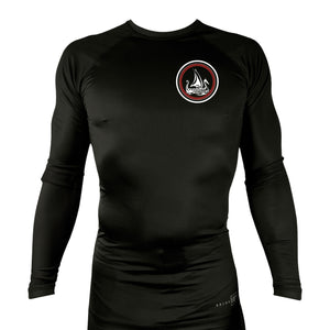 Valhalla Martial Arts All Black Rash Guards Long Sleeves #8249 A