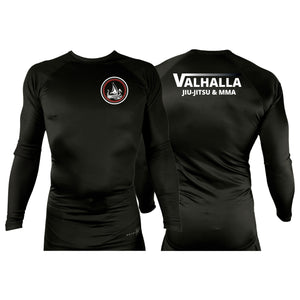 Valhalla Martial Arts All Black Rash Guards Long Sleeves #8249 A