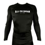 BJJ Program All Black Rash Guards Long Sleeves #8250 A