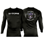 BJJ Program All Black Rash Guards Long Sleeves #8250 A