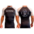 BJJ Program All Black Ranked Short Sleeve Rash Guards #8250 A