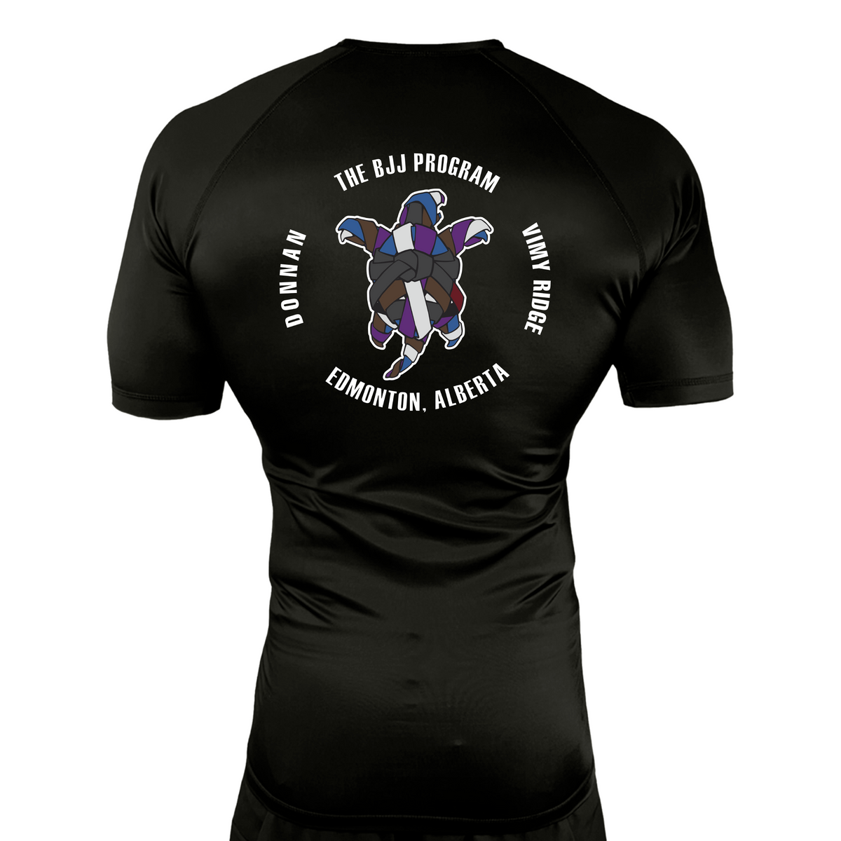 BJJ Program All Black Rash Guards Short Sleeves #8250 A
