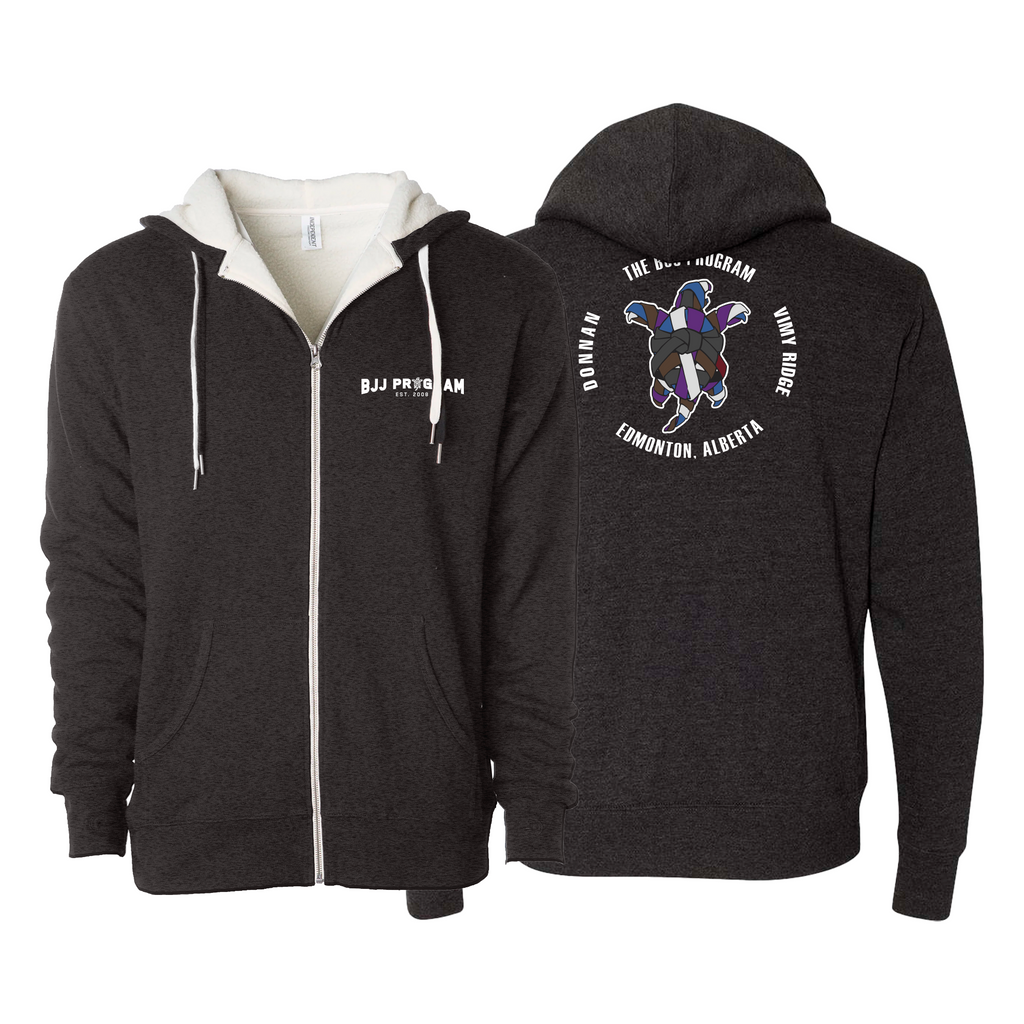 BJJ Program Sherpa Lined Zip-Up Hoodie #8250 A