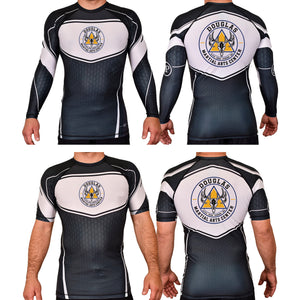 Douglas Martial Arts Center Academy Rash Guards Black/White #8251 A