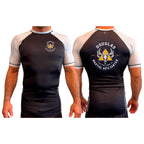 Douglas Martial Arts Center All Black Ranked Short Sleeve Rash Guards #8251 A
