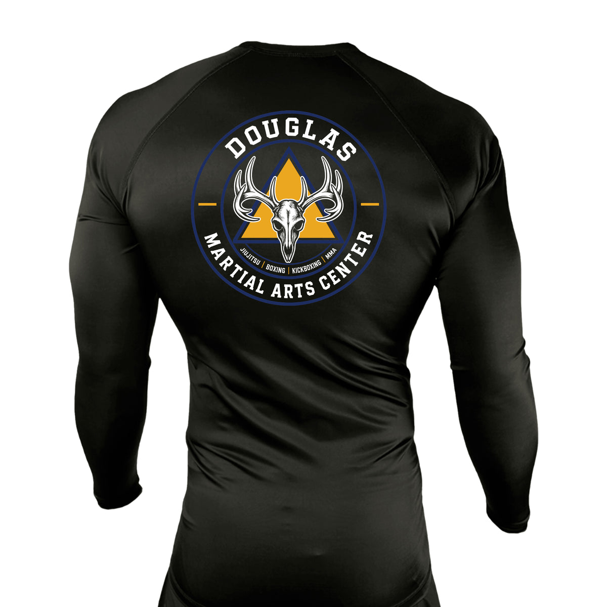 Douglas Martial Arts Center All Black Rash Guards Long Sleeves #8251 A