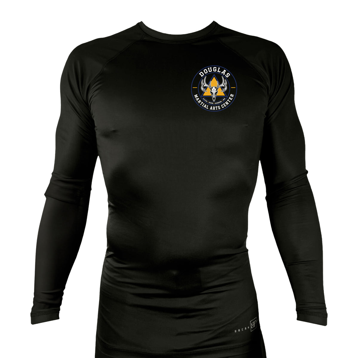 Douglas Martial Arts Center All Black Rash Guards Long Sleeves #8251 A