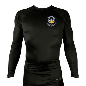 Douglas Martial Arts Center All Black Rash Guards Long Sleeves #8251 A