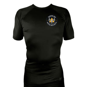 Douglas Martial Arts Center All Black Rash Guards Short Sleeves #8251 A