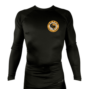 Brave MMA All Black Custom Rash Guards Long Sleeves #8252 B
