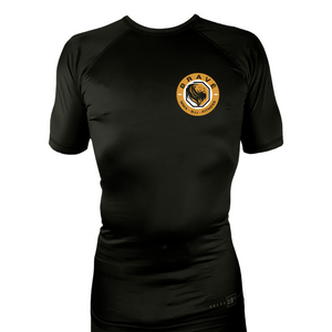 Brave MMA All Black Custom Rash Guards Short Sleeves #8252 B