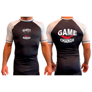 Brave MMA All Black Ranked Short Sleeve Rash Guards #8252 C