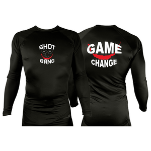 Brave MMA All Black Custom Rash Guards Long Sleeves #8252 C