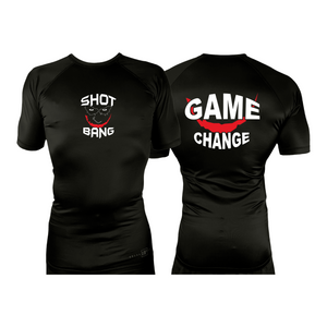 Brave MMA All Black Custom Rash Guards Short Sleeves #8252 C