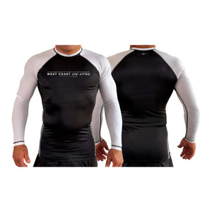 West Coast All Black Ranked Long Sleeve Rash Guards #8253 A